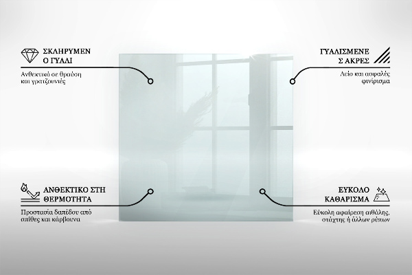 Placa de vidrio para chimenea 120x60 cm