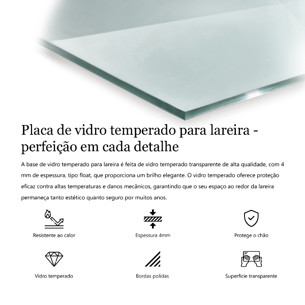 Placa protectora suelo estufa 140x70 cm