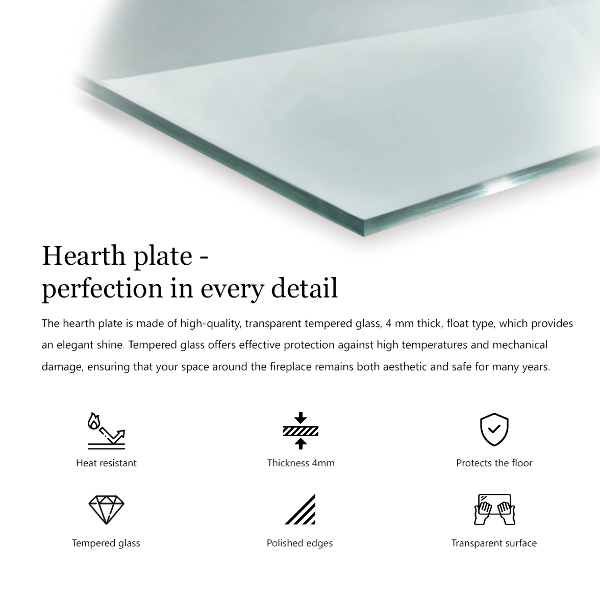 Placa protectora suelo estufa 80x60 cm