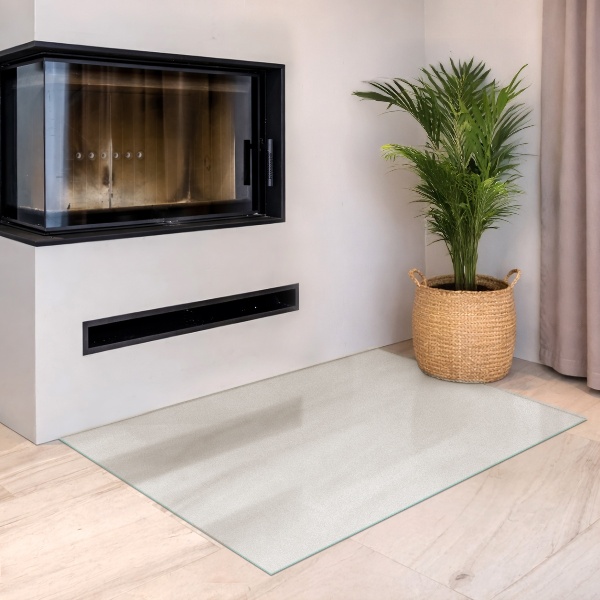Placa de vidrio para chimenea semitransparente 120x80 cm