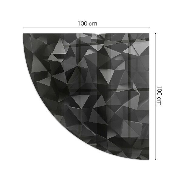 Cuarto de círculo placa protección suelo estufa geometría tridimensional