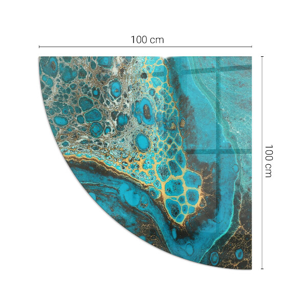 Cuarto de círculo placa protección suelo estufa Patrón orgánico abstracto