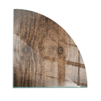 Cuarto de círculo placa protección suelo estufa Patrón de madera natural