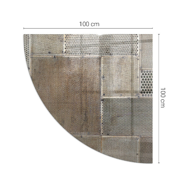 Cuarto de círculo protector de suelo para estufa Patrón de chapa perforada