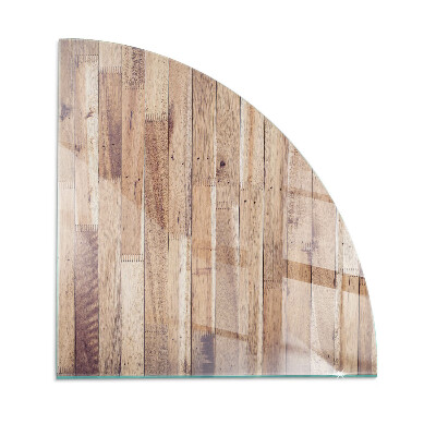 Cuarto de círculo protector suelo para estufa de leña Tablero de madera en el diseño