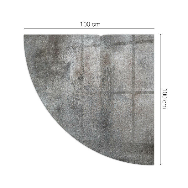 Cuarto de círculo protector de suelo para estufa Textura de superficie cruda