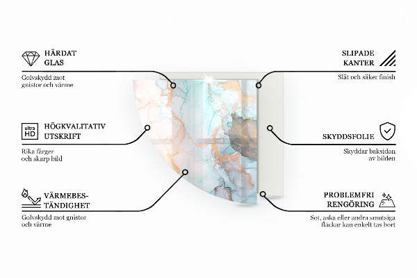 Cuarto de círculo protector de suelo para estufa Patrón de textura abstracta