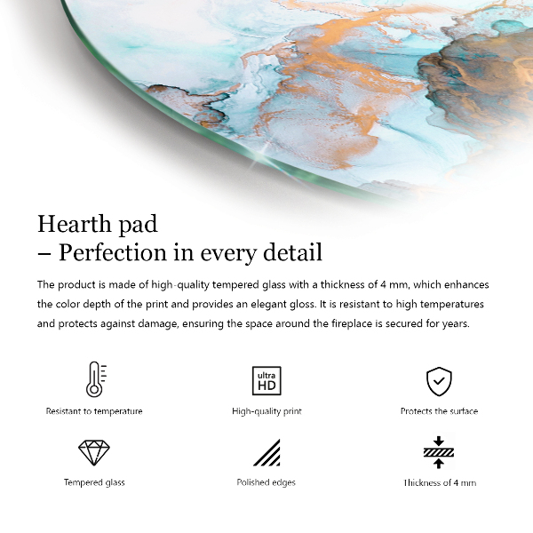 Cuarto de círculo placa protección suelo estufa Tabla de madera con veta