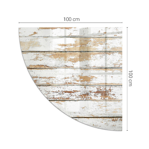 Cuarto de círculo placa protección suelo estufa Tabla de madera dañada