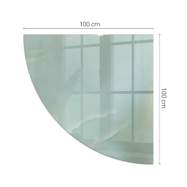 Cuarto de círculo placa protección suelo estufa Delicado patrón de mármol