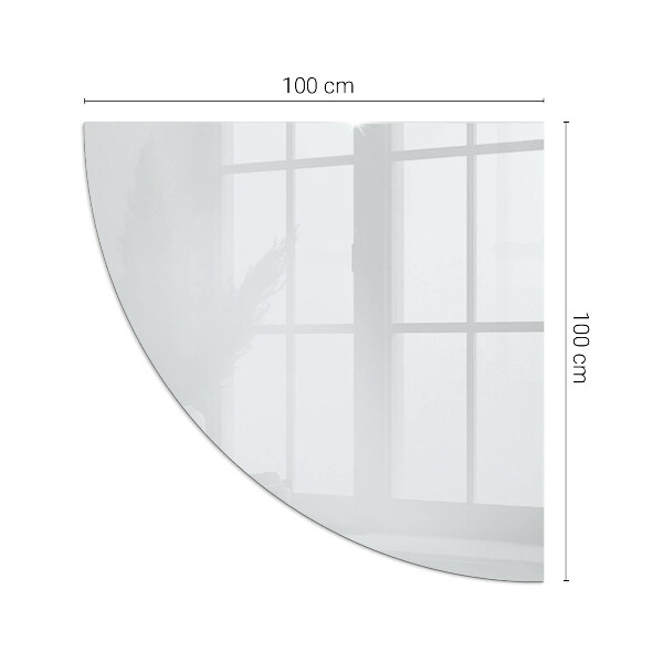 Cuarto de círculo protector de suelo para estufa Color blanco