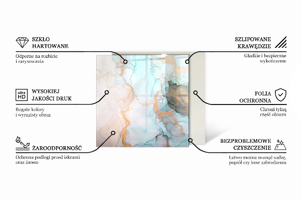 Cuadrada protector de suelo para estufa Veta de la madera en sección transversal