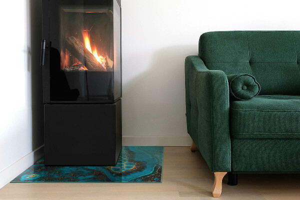 Cuadrada placa protección suelo estufa Patrón orgánico abstracto