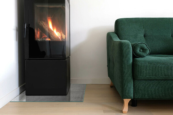 Cuadrada protector suelo para estufa de leña Textura de hormigón crudo