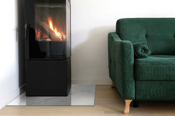 Cuadrada protector de suelo para estufa Patrón de mármol con vetas