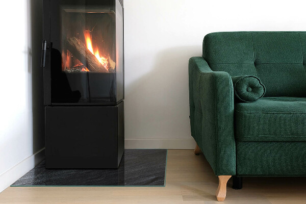 Cuadrada placa protección suelo estufa Textura de la superficie de la piedra