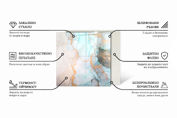 Cuadrada protector de suelo para estufa Patrón geométrico abstracto