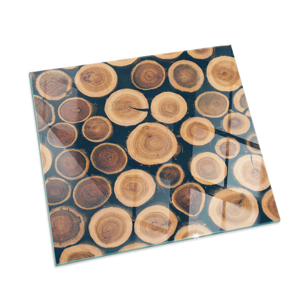 Cuadrada protector suelo para estufa de leña Caja con madera cortada