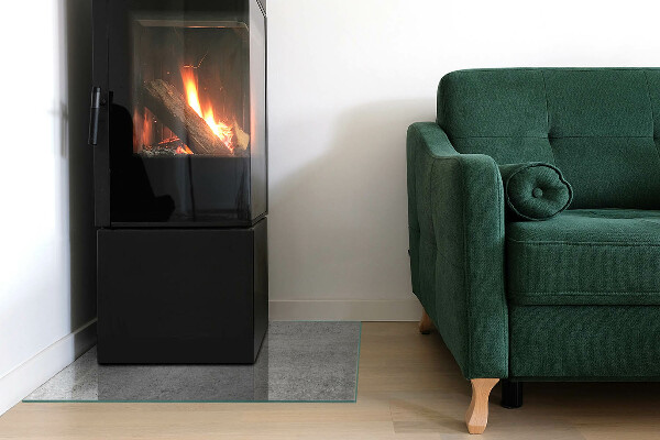 Cuadrada protector de suelo para estufa Textura de hormigón crudo