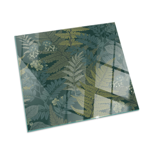 Cuadrada protector suelo para estufa de leña Motivos vegetales con mariposas