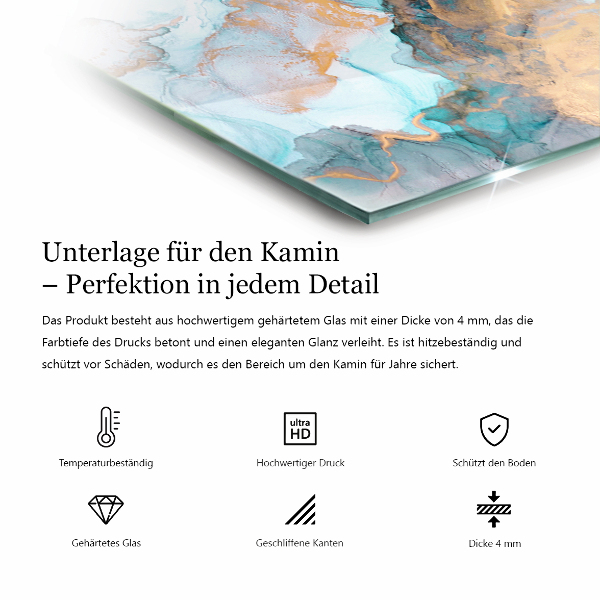 Cuadrada placa protección suelo estufa Patrón de piedra natural