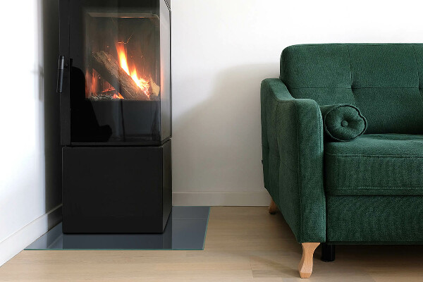 Cuadrada protector suelo para estufa de leña Color Azul oscuro