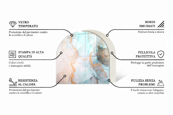 Lápida placa protectora suelo estufa Veta de la madera en sección transversal
