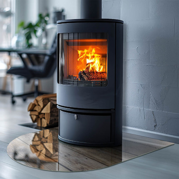 Lápida placa de protección para estufa Textura de tablas de madera