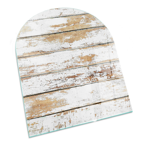 Lápida placa de protección para estufa Tabla de madera dañada