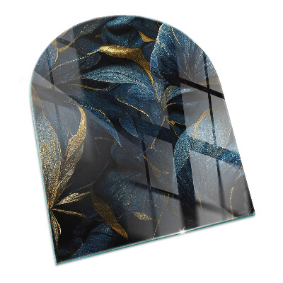 Lápida placa protectora suelo estufa Hojas elegantes en textura.