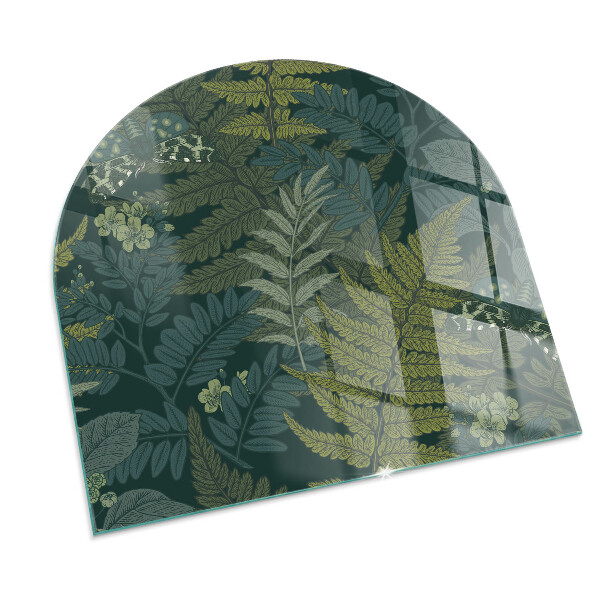 Lápida placa de vidrio para chimenea Motivos vegetales con mariposas