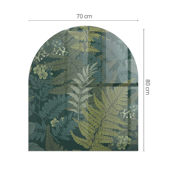 Lápida placa de vidrio para chimenea Motivos vegetales con mariposas