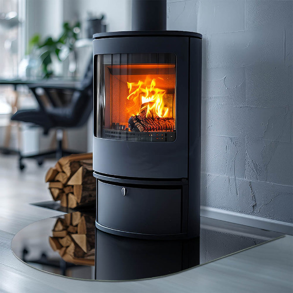 Lápida placa de protección para estufa Color negro