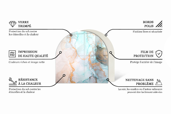 Lápida placa protectora suelo estufa Color marrón claro
