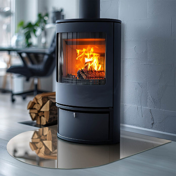 Lápida placa de vidrio para chimenea Color beige