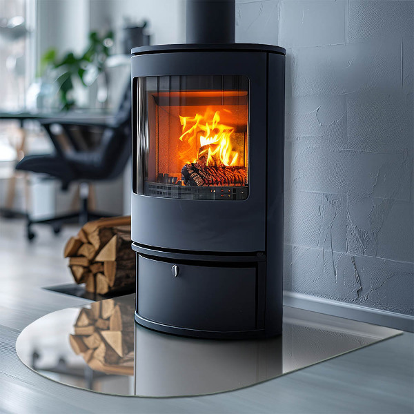 Lápida placa de vidrio para chimenea Color marfil