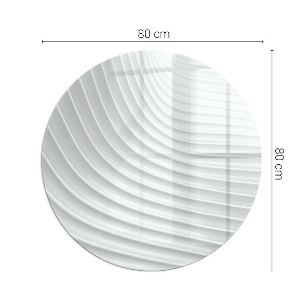 Redonda placa de vidrio para chimenea Ondas de líneas delicadas