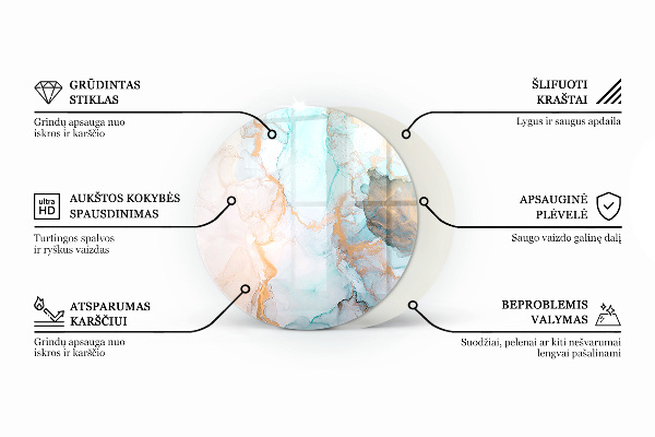 Redonda placa de protección para estufa Patrones de azulejos decorativos