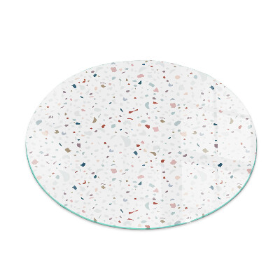 Redonda placa de vidrio para chimenea Patrón con formas pequeñas