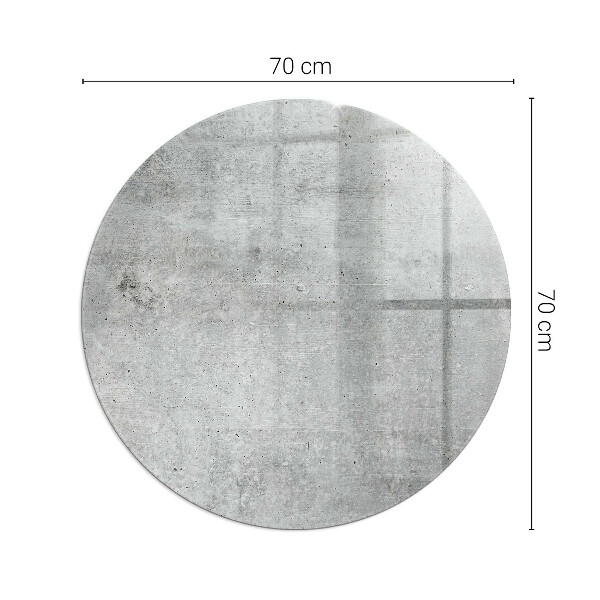 Redonda placa de vidrio para chimenea Textura de hormigón crudo
