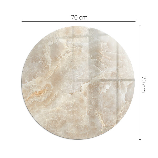 Redonda placa de vidrio para chimenea Patrón de piedra natural