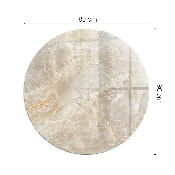 Redonda placa de vidrio para chimenea Patrón de piedra natural