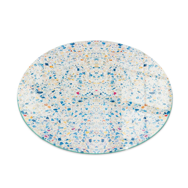 Redonda placa de vidrio para chimenea Patrón de textura abstracta