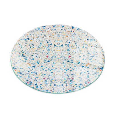 Redonda placa de vidrio para chimenea Patrón de textura abstracta