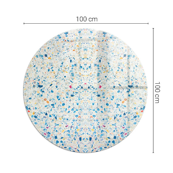 Redonda placa de vidrio para chimenea Patrón de textura abstracta