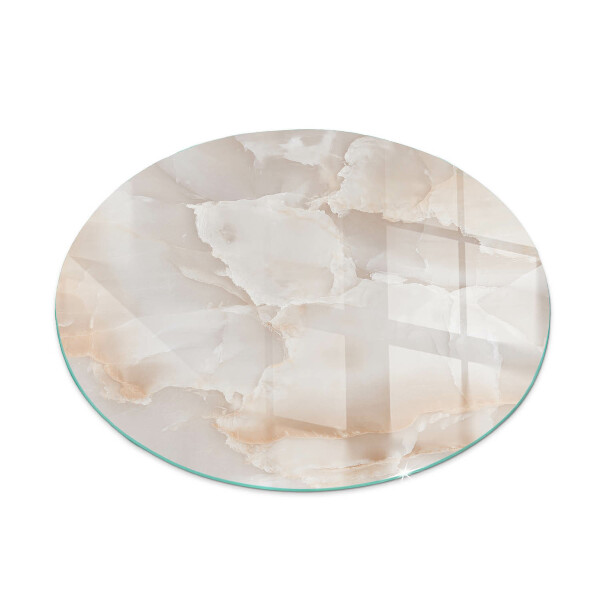 Redonda placa de vidrio para chimenea Patrón de piedra natural