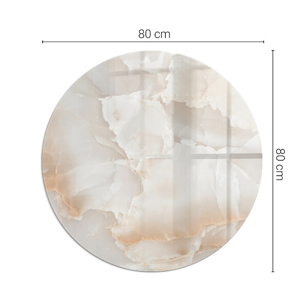 Redonda placa de vidrio para chimenea Patrón de piedra natural