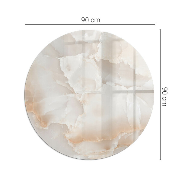 Redonda placa de vidrio para chimenea Patrón de piedra natural