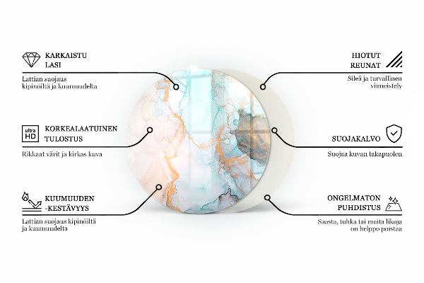 Redonda placa de protección para estufa Color crema claro