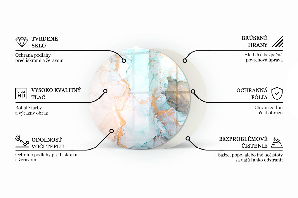 Redonda placa protectora suelo estufa Color beige